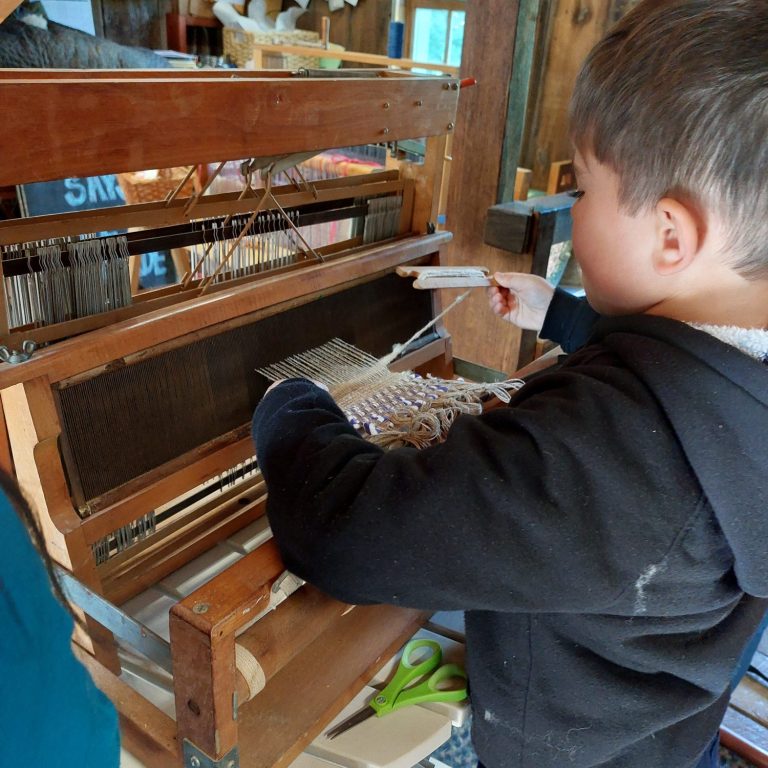 Child weaving